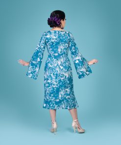 Calamity Chang wearing the Butterfly Dress sewing pattern from Charm Patterns.