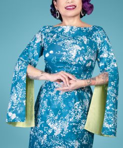 Calamity Chang wearing the Butterfly Dress sewing pattern from Charm Patterns.