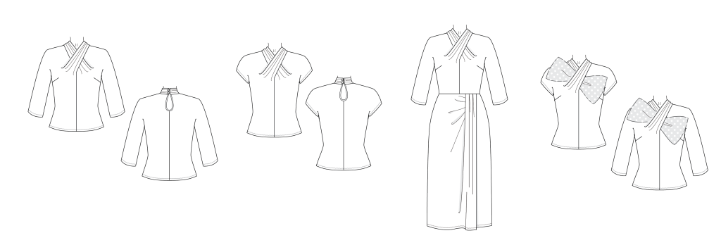 Sphinx Top line art from Charm Patterns