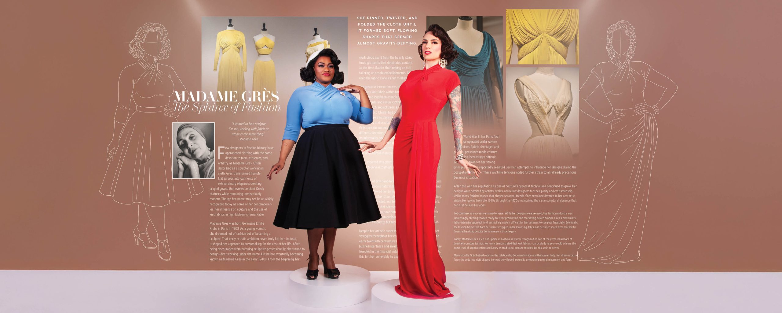 The Sphinx Top sewing pattern from Charm Patterns, inspired by Madame Gres.