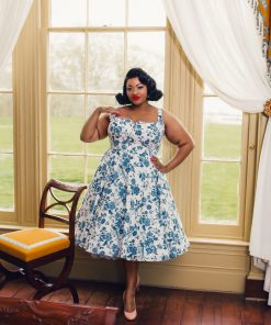Susie wearing the Etoile Bodice with Charm Circle Skirt Dress.