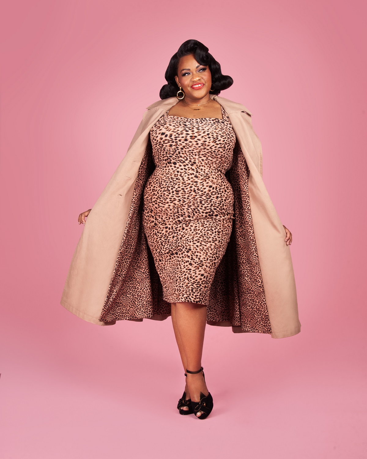 Susie wearing the Charm Trench Coat sewing pattern
