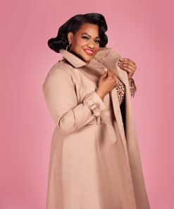 Susie wearing the Charm Trench Coat sewing pattern