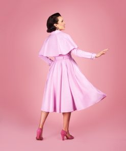 Gertie wearing the Charm Trench Coat sewing pattern