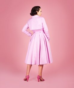 Gertie wearing the Charm Trench Coat sewing pattern