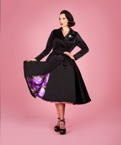 Gertie wearing the Charm Trench Coat sewing pattern