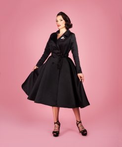 Gertie wearing the Charm Trench Coat sewing pattern