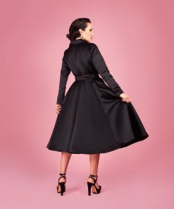 Gertie wearing the Charm Trench Coat sewing pattern