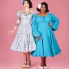 Gertie and Susie wearing the Boardwalk Sleeve sewing pattern