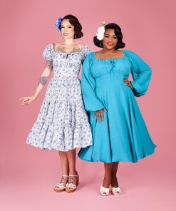 Gertie and Susie wearing the Boardwalk Sleeve sewing pattern