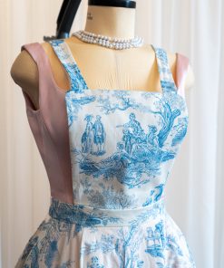 A detail of the Deadly Roses Apron, a free sewing pattern from Charm Patterns
