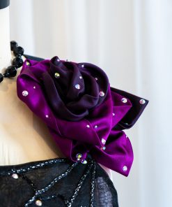 A detail of the Deadly Roses Apron, a free sewing pattern from Charm Patterns
