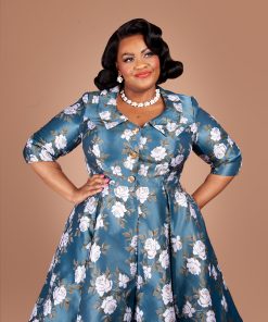 Susie wearing the Charm Princess Coatdress sewing pattern